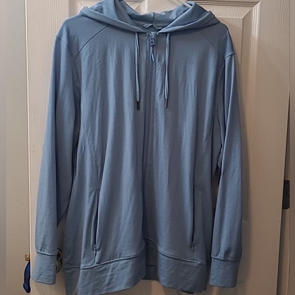 Woolx 1X Ryann Zip-up Hoodie in the retired Aquamarine blue color (Old Sizing)